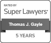 Rated by Super Lawyers | Thomas J Gayle | 5 years